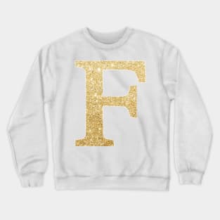 The Letter F Gold Metallic Crewneck Sweatshirt